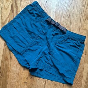 The North Face Hiking Shorts M Teal Belt Pockets